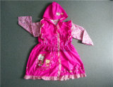 Lovely Design PVC Girls Rain Jacket with Hood