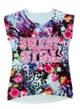 Flower Printed Children Clothing for Girl T-Shirt (STG019)
