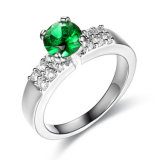 Fashion Jewellery Accessories Brass Apple Green CZ Ring