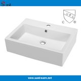 White Wholesale CSA Sanitaryware Rectangular Sink for Canada Market (SN113-027)