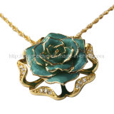 Fashion Jewelry - Christmas Gift-24k Gold Rose Necklaces (XL014)