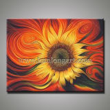 Hand-Painted Modern Abstract Sunflower Painting (KLSF-0008)
