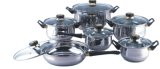 Amazon Vendor 18/10 Stainless Steel Gourmet Chef 12-Piece Covered Cookware Set Pots and Pans