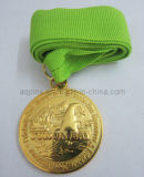 3D Bronze Trophy Medal in Gold Plating
