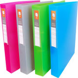 Office Stationery Office Supply A4 Ring Binder in 0.8mm File Folder with Clip