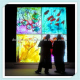 Multicolour Glass Wall Painting for Decoration