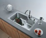 Affordble One Piece Ss201 Stainless Steel Single Bowl Kitchen Sink (YX5540)