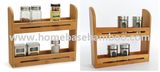 USA Bamboo Spice Rack Shelf Mason Jar Display