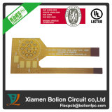 Double-Sided Flexible PCB with Aluminum Stiffener, Minimum Via Is 0.2mm