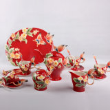 Hot Selling Franz Coffee Set with Pretty 3D Butterfly Pattern (AS-16023)