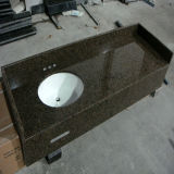 Coffee Brown Granite Vanity Top with Sink for Kitchen Decoration