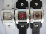 Screw Leather Strap Fashion Dial Watch (KD-FS42)