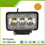 10-60V Rectangular 9W LED Work Light for Forklift Mining