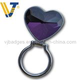 Heart Shape Purple Crystal Eyeglass Holder