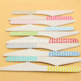 Disposable Party Supplies Tableware Chevron Wooden Knife