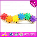 Newest Caterpillar Educational Game Kids Wooden Toy Gear, Latest Style Intelligence Wooden Toy Gear Manufacturer W13D092