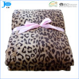 100% Polyester Super Soft Leopard Printed Design Flannel Fleece Blanket