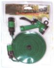 Green Fabric Flat Garden Hose with 1/2