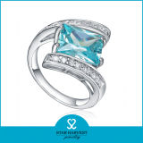 Blue Topaz Silver Ring Jewellery with 2 Days Deivery (R-0562)