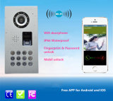 Fingerprint/Password Unlock IP Video Door Phone, WiFi Doobell J-06fpb
