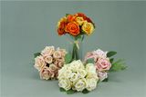 Artificial Flower Bunches Artificial Rose and Bud Bunches Gf12504