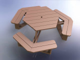 Wood Picnic Table and Chairs (100% HDPE) (FY-719X)