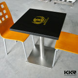 Black Solid Surface Customized Table with Logo