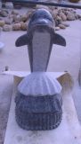 Natural Granite Sculpture Animal Landscaping with Dolphin Shape