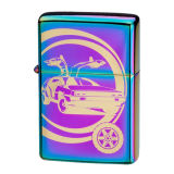 Metal Rainbow Double-Plated Brass Oil Lighter Xf8009e