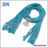 2014 Lady's Fashion Rhinestone Peacock Pendant Scarves