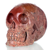 Natural New Brecciated Jasper Carved Human Skull Carving #1j52, Crystal Healing