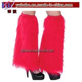 Party Costumes Socks Red Furry Leg Warmers (A1045)