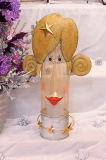 Blonde Woman Candle Holder for Christmas Home Decoration (STL-HDC009)