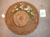 Rattan Wreath with Flower (B89347/GE)