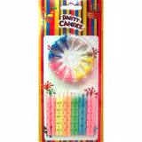 Multi-Colored Silkscreen Birthday Party Candles (SYC0075)
