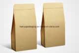 Stand up Zippered Kraft Paper Bags Layered Material