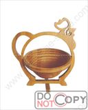Folding Chicken Bamboo Fruit Basket for Eggs