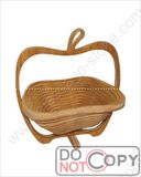 Folding Apple Bamboo Fruit Basket for Foods