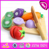 Pretend Play Toy Wooden Cutting Vegetable Toy, Vegetable Set Wholesale Wooden Cutting Kids Toy W10b132