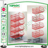 Promotion Stacking Wire Basket Display Stand