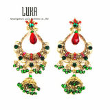 Nepal Style Multicolor Earrings with Dangle Earrings Antique Asia Jewelry