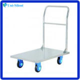 300kg Stainless Steel Platform Hand Trolley with Rubber Castor and Nylon Bracket (US/ST300)
