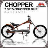 24 Inch 7 Speed Disc Brake Longer Beach Chopper Bicycle (AOS-2424S-1)