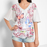 Lady Fashion Printing Polo T-Shirt (CHNL-TSH006)