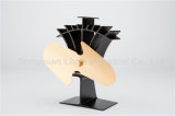 Aluminum Heat Powered Wood Stove Fan Wood Log Burner Top Eco Friendly