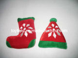 Christmas Hat Pet Boot Squeaky Chew Dog Toy