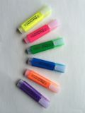 Plastic High Quality 6 Colors Highlighter Marker Pen