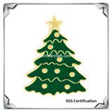 Custom Christmas Tree Metal Pin Badge for Celebratation