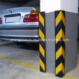 Traffic Road Safety Yellow and Black Rubber Wall Guard in Parking Place