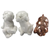 Animal Shaped Porcelain Craft, Ceramic Dog 6599